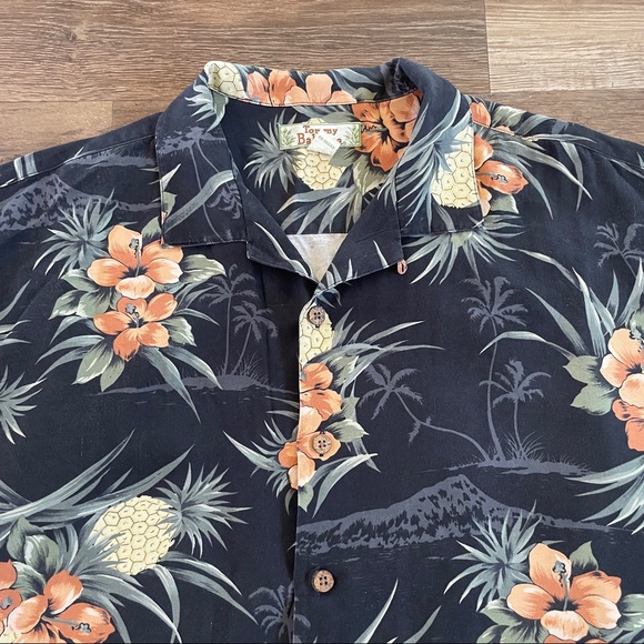 Tommy Bahama silk pineapple button Hawaiian shirt L - Picture 2 of 8